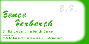 bence herberth business card